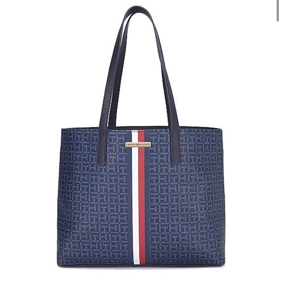 Tommy Hilfiger Handbags - Sold elsewhere TOMMY HILFIGER Women Navy Waverly All
Over Monogram Print